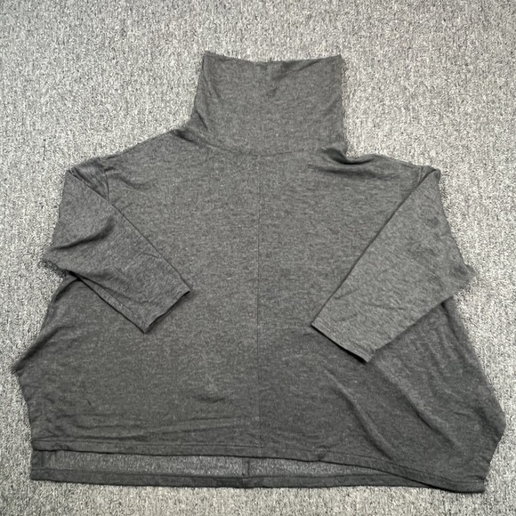 The Sweatshirt Project Modern Funnel Neck Top L Grey Modal Oversized Athleisure — photo 2